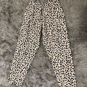 High wait leopard pants